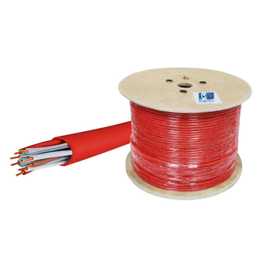 HCS CAT6 HF Ethernet Kablosu Kırmızı 500 Metre Makara